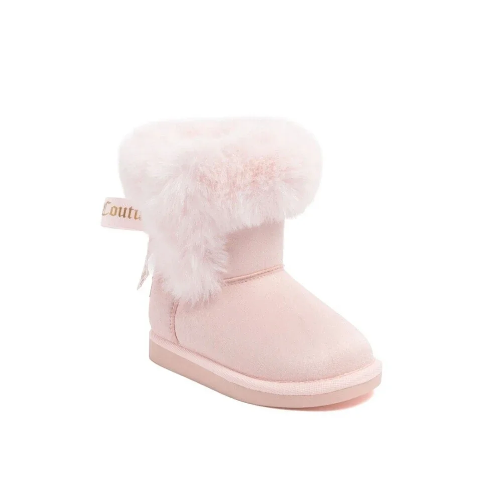 NEW! Juicy Couture King Toddler Girls Faux Fur Boots, Blush Pink, 8